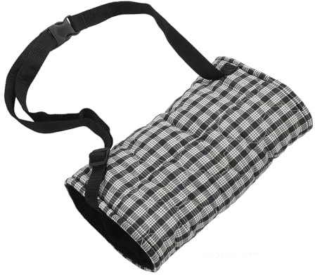 Handwärmerer Muff, Weich Bequem Warmes Handwärmer -Beutelbeutel, Verstellbar, Handwärmer für Schneeski, Wandern, mit Reißverschlusspackung, für Hals oder Taille (Schwarz Weiß)