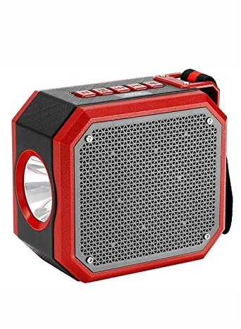 JOLIANE Tragbarer Bluetooth-WLAN-Lautsprecher mit Taschenlampenunterstützung USB TF AUX. Neu Fm Radio-Solarladung. LED leichte Hände freies Telefon(Noir)
