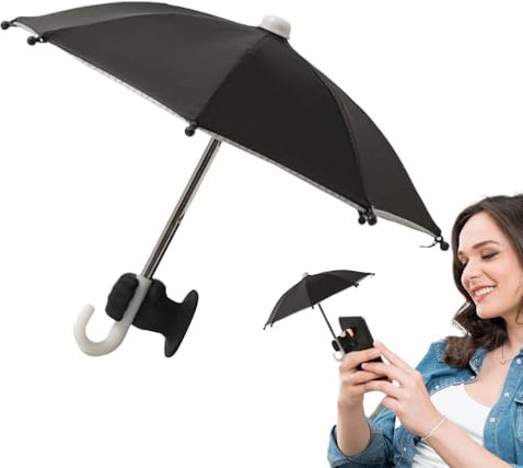 Phone Sun Shade, Phone Umbrella with Fist Suction Cups, Portable UV Protection Cell Phone Umbrella Sun Shade Accessories for Car and Motorcycle