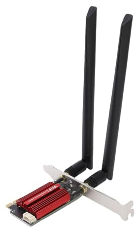 Denash 4200Mbps WiFi 6e PCIe -kort för Stationär Dator, Trippelband PCIe WiFi -adapter, BT5.2, Ofdma MU MIMO, 10 11/LINX, WPA3 -kryptering, 8dB Antenner