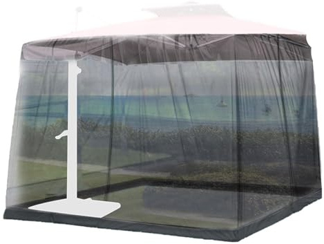 Ombrellone Zanzariera Poliestere - Zanzariera Da Giardino Con Con Cerniera | Copertura Per Ombrellone Copertura In Rete Per Ombrelloni Da 10-11 Piedi