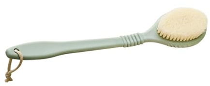 LOORGVEL Brosse de Longue Poignée pour Exfoliation Douce et Massage Corporel Brosse de Bain Souple pour Gommage Dos Nettoyage Peau Sèche Accessoire Bain Pratique pour Hommes et Femmes