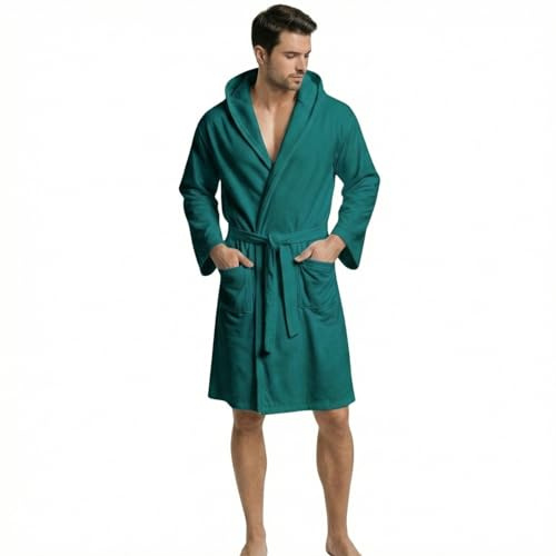 Intimitaly® Accappatoio Microfibra Uomo e Donna Unisex con Cappuccio Pratico Leggero