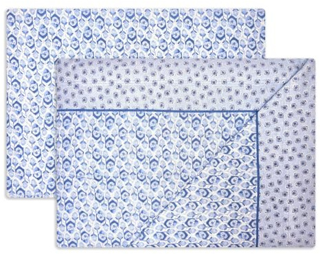 Vionara Home Completo Lenzuola in Flanella di Puro Cotone, Matrimoniale, Anti-pilling, Completo Letto Invernale in Morbido Caldo Cotone, Made in Italy (F124 - Azzurro)