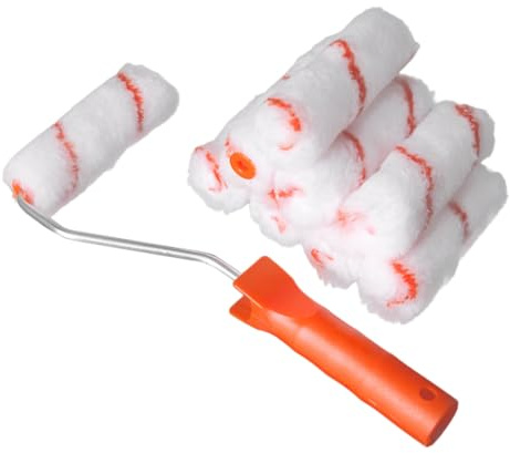 HOLIDYOYO Rullo per Pittura da Kit Mini Rullo per Pittura Murale in Poliestere Portatile per Stanza Ufficio Domestico