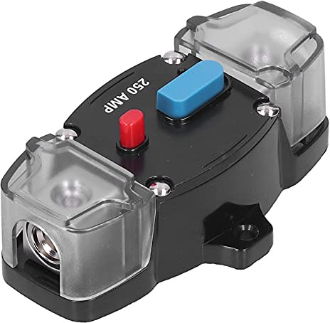 ACOGEDO Disyuntor Automático de 250A con Función de Reinicio Manual para RV, Coche, Barco, ATV, Cabrestante y Sobrecarga de Sistemas de Vídeo
