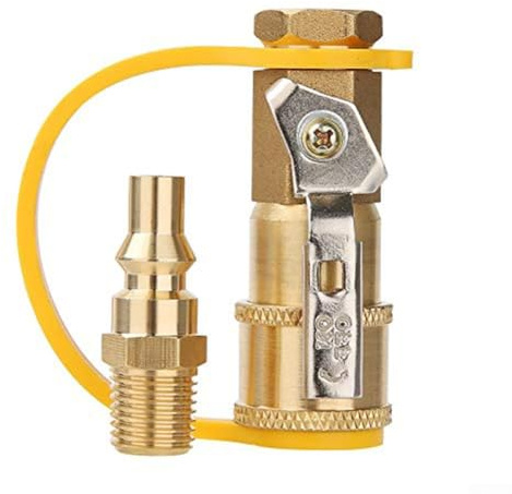Connecteur rapide de robinet à boisseau sphérique en laiton de 10,2 cm pour systèmes de camping-car, de plomberie et d'eau – Raccord rapide en cuivre avec joint anti-fuite, anti-explosion,