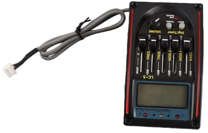 Jeanoko LCD 5-bands Akustisk Gitarrförförstärkare med Loudnesskontroll och Enkel Montering för Professionella Musiker