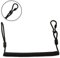 Koiled Military-Grade Braided Kevlar Cord Lanyard Retractable Keychain- Carabiner Clip, 265lb/120kg Breaking Strength - Security Belt Key Chain Tether Strap for Weapons, Guns, Keys, Tactical Gear
