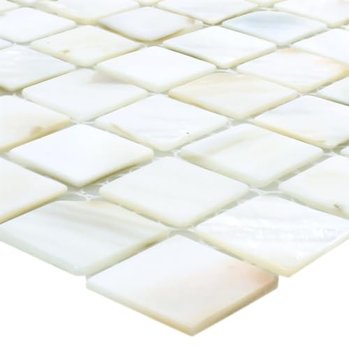 Muschelmosaik Perlmutt Mosaikfliesenmatte Kordon Weiß Duschwand Bad Küche Dekor