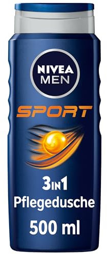 NIVEA MEN Sport Duschgel, Pflegedusche mit vitalisierendem Limonenduft und erfrischendem Schaum, Männer Duschgel mit Mineralien für Körper und Haar (500 ml)