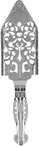 Cucchiaio per assenzio in acciaio inossidabile, cucchiaio scanalato per assente, cucchiaio per filtro per assenzio Cucchiaio da cocktail in legno di assenzio vuoto in acciaio(Argento lucido)