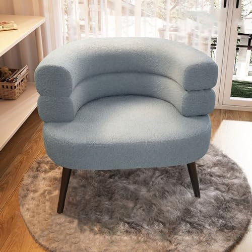 JSLJJBD Sessel Relaxsessel Armsessel Polstersessel Sofastuhl Große Sitzfläche, Stabil Tragfähig, Langlebig, Geeignet Für Schlafzimmer, Wohnzimmer, Arbeitszimmer, Balkon Usw. 70 * 50 * 70cm lightblue