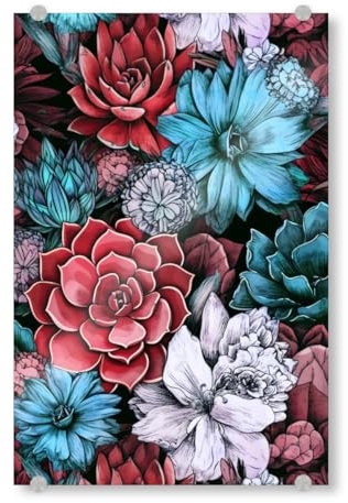artboxONE Acrylglasbild 45x30 cm Natur Sukkulenten und Kakteen G - Bild sukkulenten Blumen Blumen