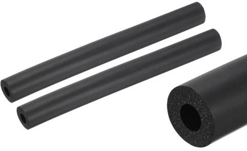 QUARKZMAN 2Pcs 10 Tubo de Aislamiento de Tubería (25 cm) 1/2 (12 mm) de Diámetro Interno y 28 mm de Diámetro Externo, Espuma para Agarre de Mango, Negro