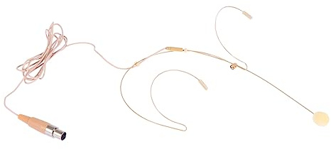 ULDIGI Headset Mikrofon XLR 3-polig Kondensator mit Sprachverstärker, Beige