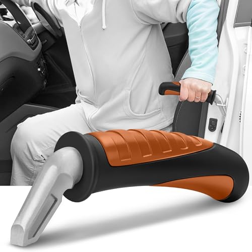NINEMAX Einstiegshilfe Auto Senioren, Ausstiegshilfe Auto Ältere Menschen | Haltegriff Grip Helfer Autogriff Zum Aussteigen Mobilitätshilfe, 1 Stück(Schwarz i Orange)