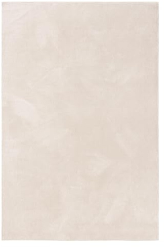 benuta Nest Waschbarer Teppich Nina - Creme 140x200 cm - Kunstfaser - Rechteckig & im Style: Uni, Minimalistisch - Pflegeleicht für Wohnzimmer Schlafzimmer