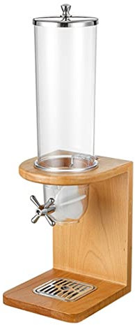 IUokLU Distributore di Cereali da banco ermetico per conservare Gli Alimenti secchi da 1 a 3 lattine (Controllo Separato) per Noci legumi Snack Caramelle,Legno-4L