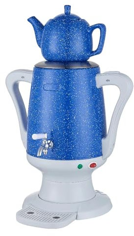 Hervidor de Agua Doble con infusor, Capacidad para Tetera de 1 L y Tetera de 4 L, Apagado automático y protección contra ebullición en seco, para té Ruso y Turco