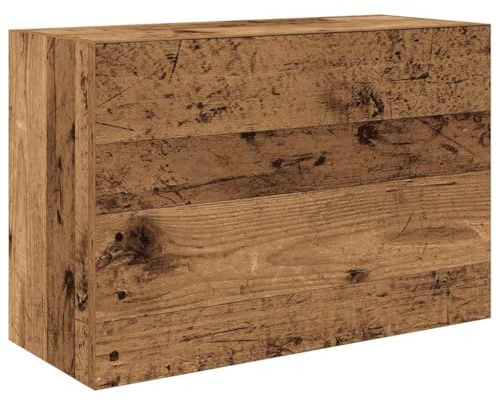 vidaXL Väggskåp för badrum åldrat trä 60x25x40 cm konstruerat trä