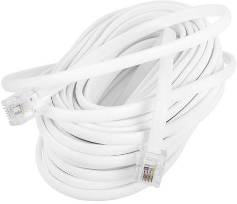 Housoutil Cavo Di Estensione Telefono Fisso Con Connettore Pc Cavo Telefonico Filo Per Casa Ufficio e Negozi Collegamento Facile e Resistente Per Telefono Landline