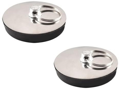 Hsrag 2 Pcs Universal Sink Plug, Bathroom Sink Plug Replacement, Sink Drain Stopper, for Swimming Pools, Bathtubs, Washbasins