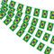 AhfuLife Banderines de bandera de Brasil para decoración de fiestas, 10 m, 30 banderas brasileñas, banderas de doble cara para el Día Nacional, Copa Mundial, fútbol, jardín, decoración de calle (14 x