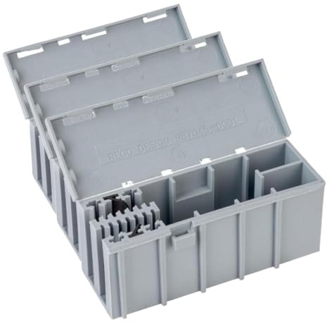 WAGO WAGOBOX Classic Junction Box, Suitable for WAGO 222 & 773 Series Grey, Pack of 3
