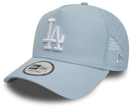 New Era MLB Gorra de Camionero Los Angeles Dodgers Cierre Ajustable Visera Curvada Logo LA Gorra de béisbol Azul