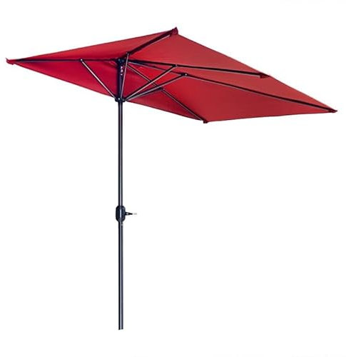 contra la Pared Medio Parasol, el Paraguas de Patio Rojo Impermeable para Paraguas de Mercado al Aire Libre para Paraguas, balcón de jardín de Servicio Pesado Cubierta de Sombra de Sol