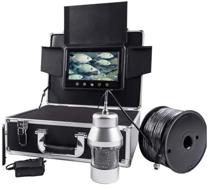 Fotocamera subacquea con vista a 360°, registrazione video, 1000TVL, cavo da 50 m, cercatore di pesci portatile per una migliore esperienza di pesca