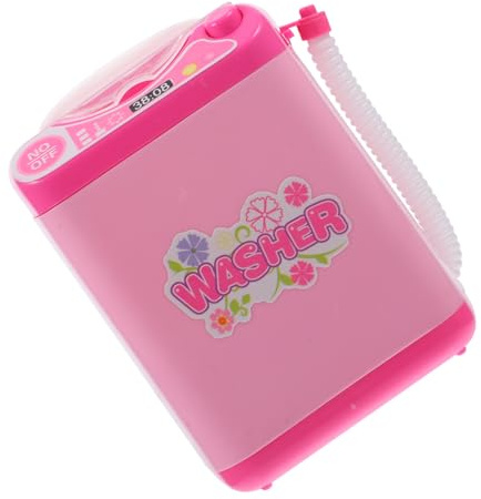 SUPVOX Mini Washing Machine Toy for Kids Girls Pretend Play Pink Simulated Electric Laundry Appliance Without Battery Suitable for Toddler Role Play