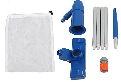 Baxnore Aspirateur à Jet pour Piscine Spa, Nettoyeur de Piscine Portable de qualité supérieure avec tête de Brosse pour piscines gonflables Hors Sol et spas, matière Plastique, lon