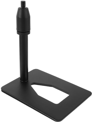 SUPVOX Soporte para Micrófono de Mesa Clip Resistente y Base Metálica Cuadrada Adecuado para Streaming y Podcasting