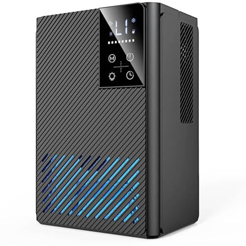 Luftentfeuchter Elektrisch, Ultra Leiser Raumentfeuchter, 2.5L Luftentfeuchter mit LED Display, Automatisches Abtauen, Gegen Feuchtigkeit Schimme, Energiesparender Klein-Luftentfeuchters