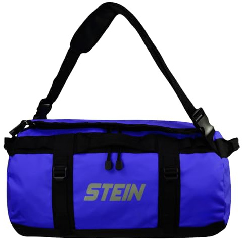 Wasserabweisende Reisetasche 40L/70L/90L – Umwandelbarer Rucksack Kit Tasche mit PVC-Plane, Kompressionsriemen & gepolsterten Schultergurten – STEIN Metro Outdoor Reise & Sporttasche, blau, 70 l