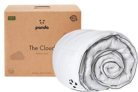 Panda® Cloud Bamboo UK King Sized Duvet for All Seasons | Hypoallergenic, Comfy & Lightweight | Microfibre & Bamboo Blend | For Summer & Winter | Thermoregulating 10.5 Tog | 5-Year Guarantee
