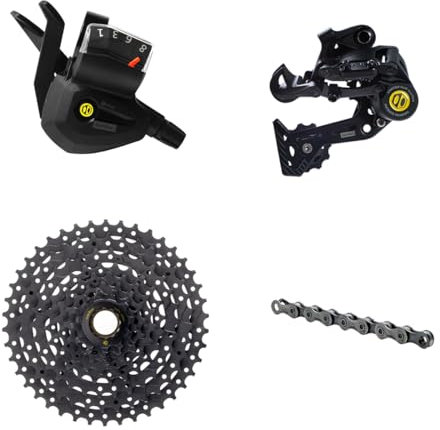 Box | Cuatro Grupos de 8 velocidades para múltiples Ciclistas con desviador Trasero, palancas de Cambio de Bicicleta, Casete de Bicicleta, Cadena y componentes del Kit de cárter de Cambio