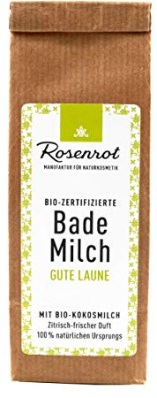 Rosenrot Naturkosmetik - Latte da bagno - Buon umore - Con latte di cocco biologico - profumo fresco agrumato - 100% di origine naturale