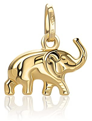 Kleiner Elefanten Charm Anhänger 14 Karat 585 Gelbgold Kettenanhänger