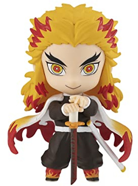 Bandai Chibi Masters Kyojuro Rengoku Demon Slayer-Figur, 8 cm große Sammelfigur aus Demon Slayer, Anime- und Manga-Figur, tolle Anime-Geschenke