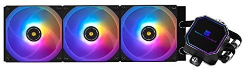 Thermalright Frozen Prism 360 Negro ARGB CPU Enfriador de Agua con Ventilador Dual PWM, Bomba de Agua Velocidad es 3300RPM, rodamientos S-FDB, para AMD AM4/AM5, Intel LGA1150/1155/1200/1366/1700/20XX