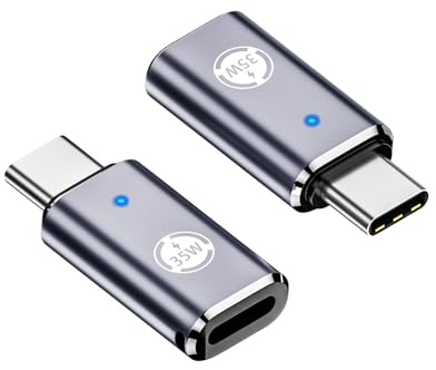 USB C-to Lig-htn-ing Adapter, 35W PD Anschluss, 2-teiliges Set, kompatibel mit Phone 15 Serie und anderen C-Typ Geräten, Schnellladung, graues Design. Unterstützt keine Kopfhörer- und OTG-Funktionen