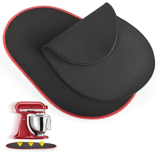 2 Pack Sliding Mat for Kitchenaid Mixer Stand Mixer Slider Mat Compatible with Kitchenaid 5-8QT Stand Mixer, AirFryer, Other Small Appliances,14.6 X 9.8 Inches
