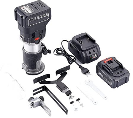 ARTGOS Máquina cortadora de Ranuras de Grabado, enrutador de Tallado a Mano, fresado de Madera eléctrico for carpintería, Grabado for batería de 18v