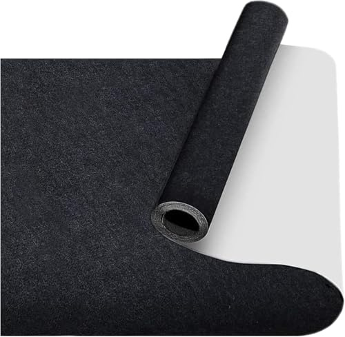 Fondlife Självhäftande Filt 2 mm, Filtglidare för Möbeltassar, Soffa, Bordsben, Gör-Det-Själv (Svart, 150 x 40 cm)