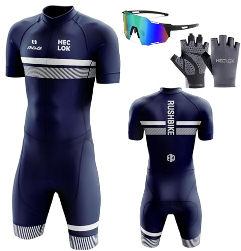 Triathlon Suit Men’s Short Sleeves TriSuit for Swimming, for Cycling Training Road Bike Top Cycling Clothing Racing Cyclist Clothing With 3 Pockets,Running,Cycling,Swimming