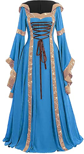 Générique Renaissance Femmes Robes Médiévale Velours Manches Longues Parti Costume Robe Punk Déguisements Halloween De Mariée Gothique Corset pour Femmes Vêtements Gothiques Corset Robe Victorienne