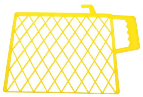 Uonlytech Farbgitterschale Kunststoffgitter Kunststofftablett Farbsieb Trennwand für Farbeimer und Farbwanne Effiziente Farbfilterung Langlebig Vielseitige Größe Leicht zu Reinigen Gelb